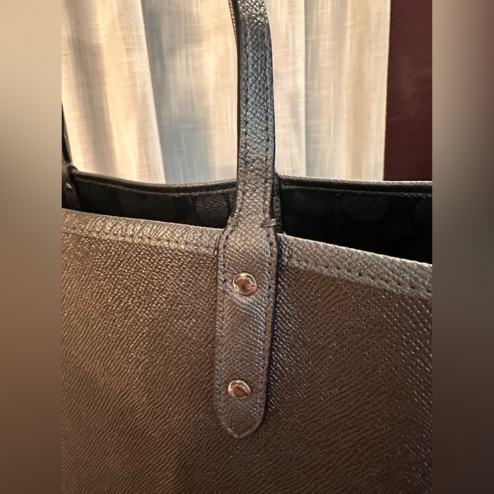 Coach Reversible Black Signature Tote - Picture 16 of 17